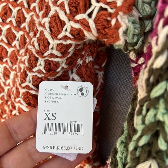 FREE PEOPLE OVERSIZED heatwave pullover cinnamon sage combo sweater - Picture 9 of 17